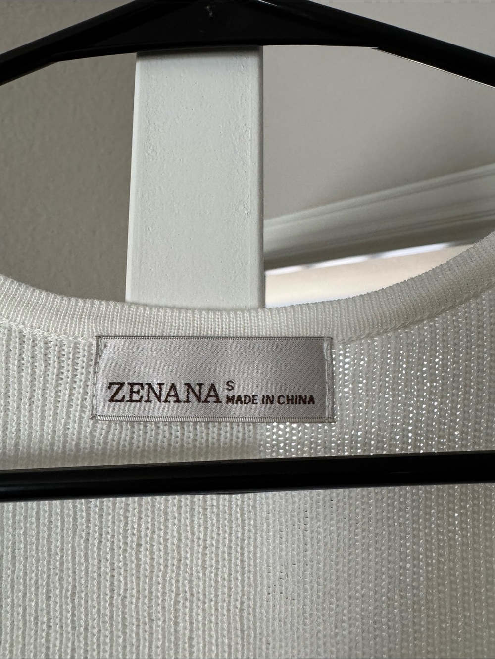 White Ribbed Button-Front Tank - Picture 2 of 2